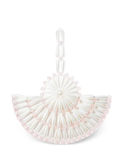 0711 Selene faux-pearl mini clutch bag White 0711AW2621