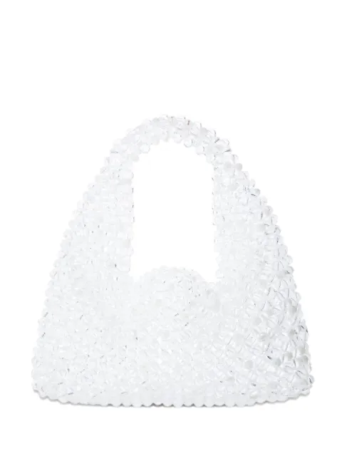 0711 Jodie beaded tote bag White 0711AW2608