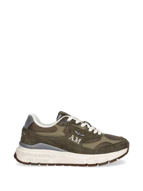 Aeronautica Militare logo-plaque panelled sneakers Green 261SC0318UCT04248