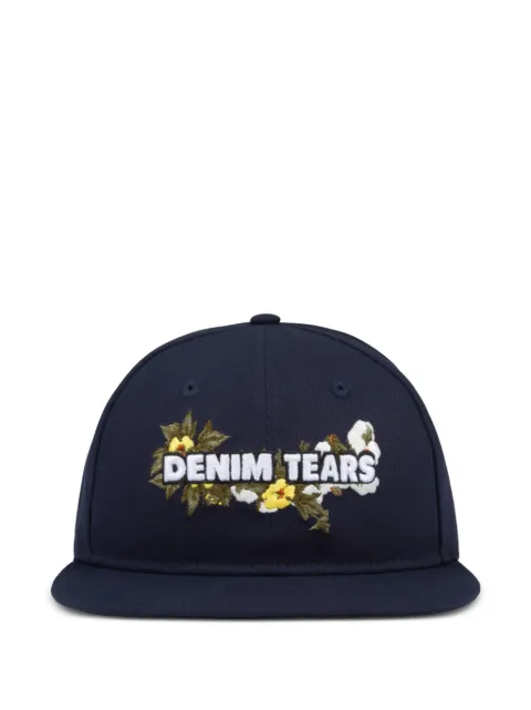 Denim Tears floral-embroidered adjustable cap Blue DT570
