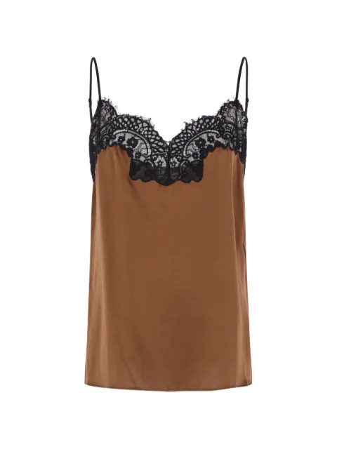 Co lace-trim silk camisole Brown 2655CSSC204