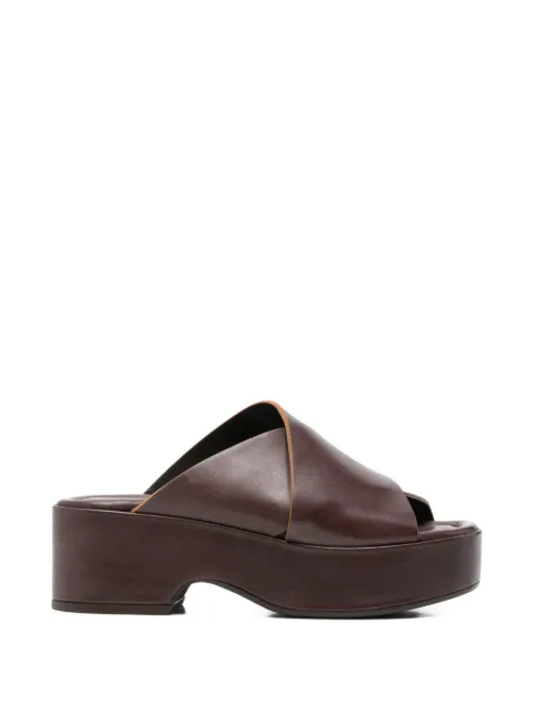 curiositè crossover-strap platform sandals Brown 2980