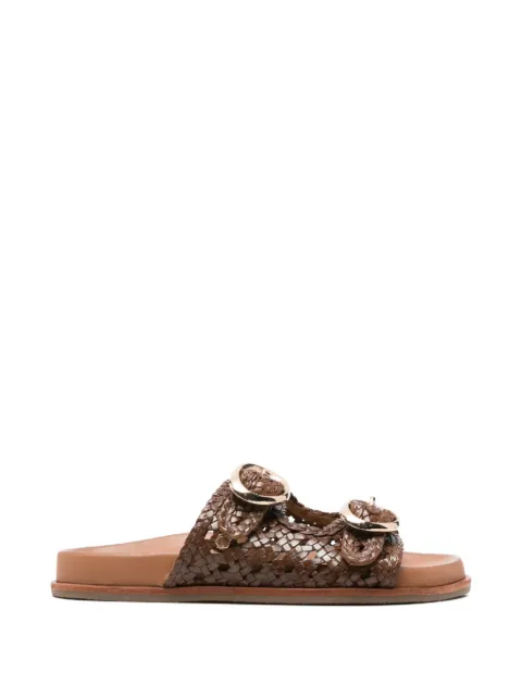 Carmela woven leather sandals Brown 163058