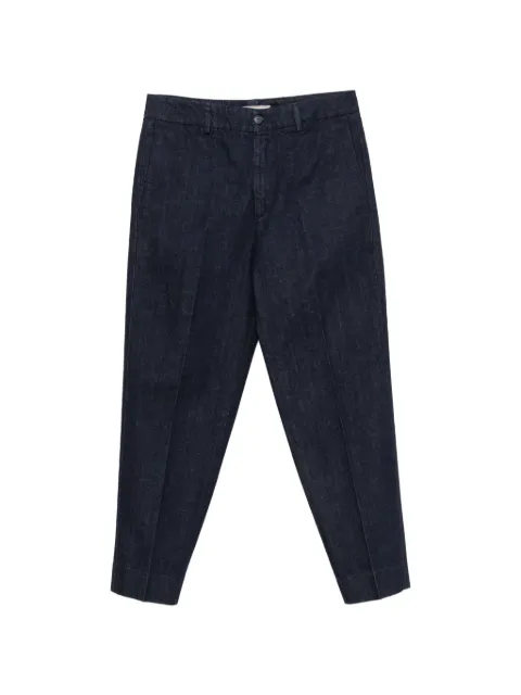 BONHEUR pressed-crease straight-leg jeans Blue CHIBADENIM