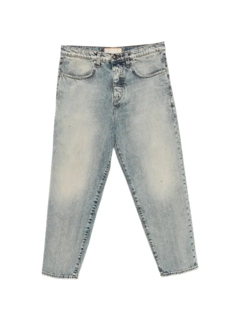 BONHEUR belt-loops straight-leg jeans Blue OSAKADENIM