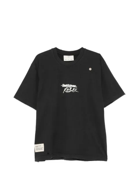 Song For The Mute x Birkenstock distressed-effect logo-print T-shirt Black 26BUTS003SJSYBLK