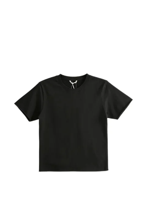 Auralee raw-edge short-sleeve T-shirt Black A26ST04PT