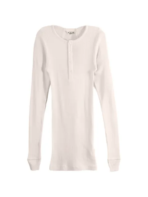 Auralee ribbed-knit long-sleeve top Neutrals A26SP03OT