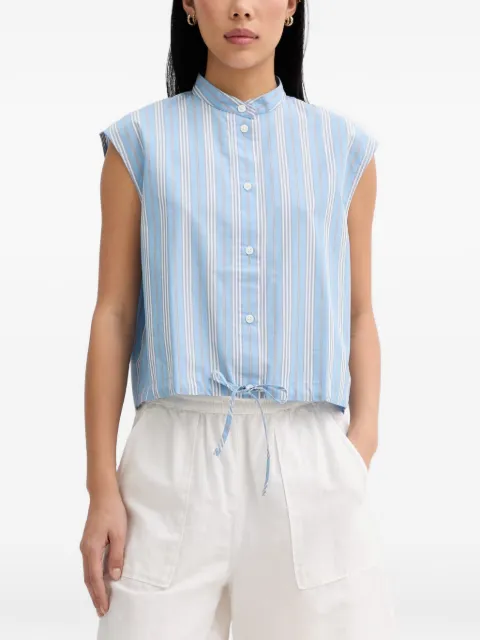 Marc O'Polo striped drawstring-hem top Blue 5000010058