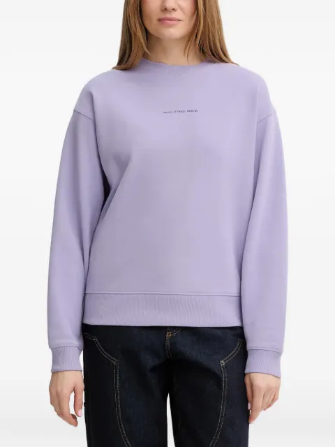 Marc O'Polo graphic-print logo-print sweater Purple 5000010957