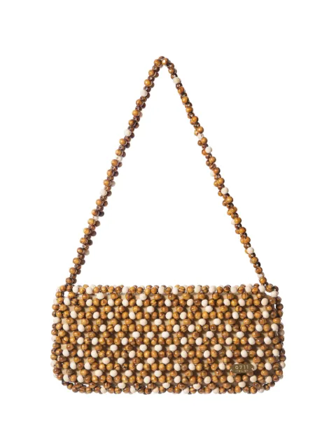 0711 May beaded shoulder bag Brown 0711AW2631