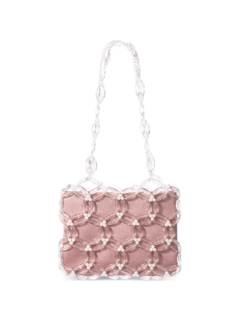 0711 Camila bead-embellished tote bag White 0711AW2624