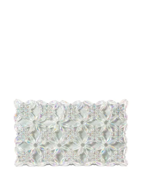 0711 Rhea bead-embellished clutch bag White 0711AW2645
