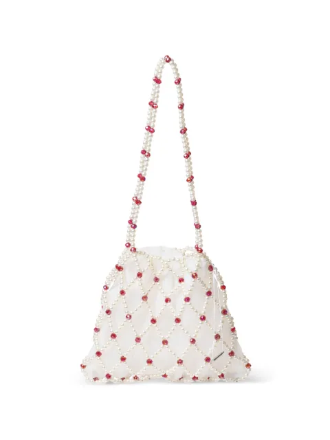0711 Belle embellished shoulder bag Neutrals 0711AW2618