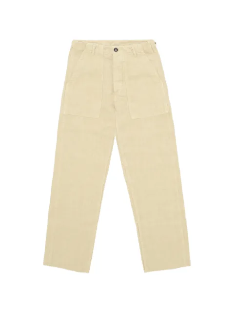 Fortela Newfatiguetv raw-edge trousers Neutrals WNEWFATIGUETVMA792MLK