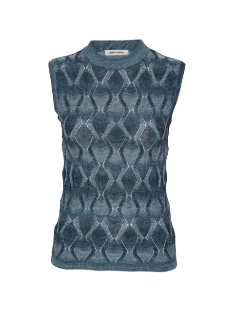 Henrik Vibskov Resonance pointelle-knit top Blue SS26KEYF701