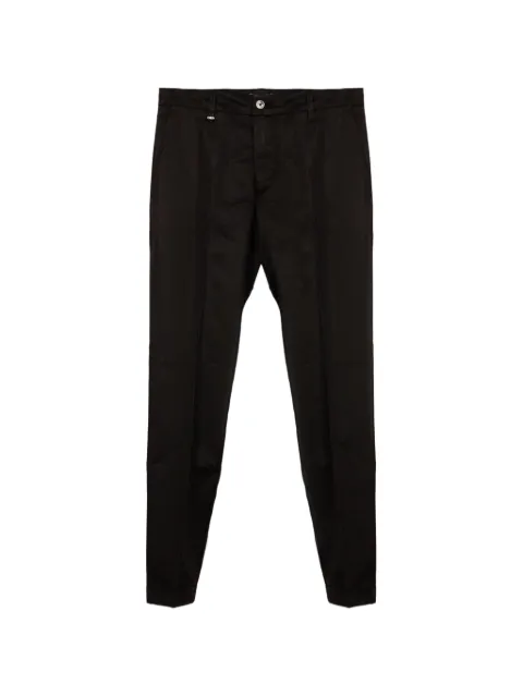 Fay pressed-crease slim-fit cotton trousers Brown NTW8052531TWBTB999