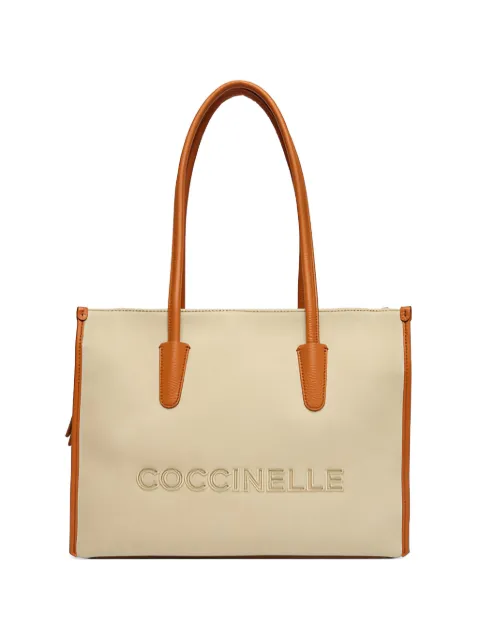 Coccinelle Myrtha embossed tote bag Neutrals E1UAL110201