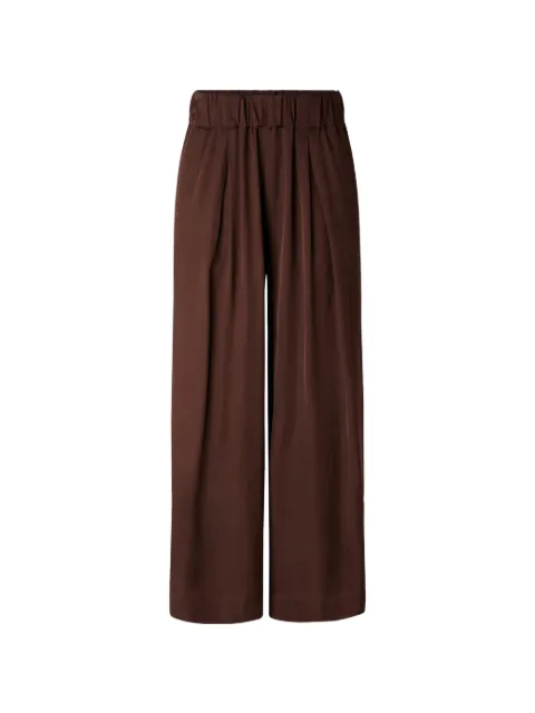 Sessùn Isla Night pleated-front elasticated-waistband trousers Brown 25107008