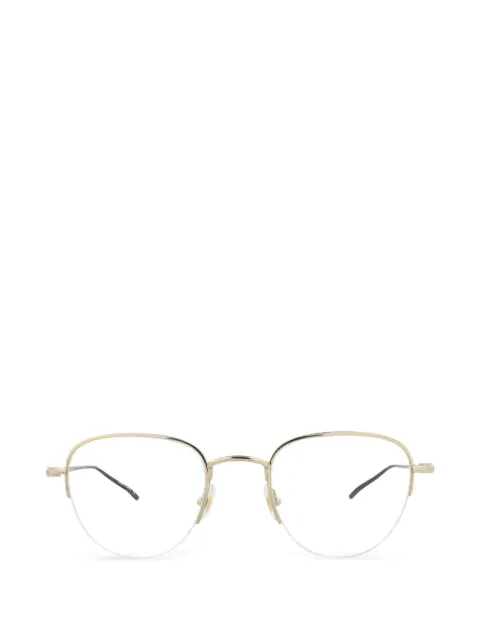 Montblanc square-frame half-rim glasses Gold MB0129O004