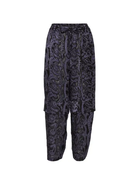 Henrik Vibskov Shants burnout-pattern trousers Purple SS26KEYF505