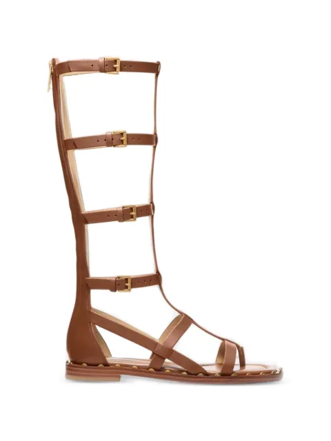 Michael Michael Kors Noa stud-embellished buckle-fastening sandals Brown 40S6NOFS3L