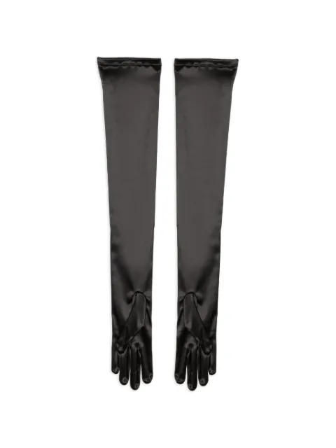 ROOM76 satin-finish opera-length gloves Black OPERASAT01
