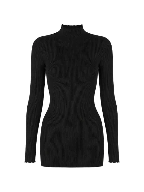 Rick Owens ribbed-knit high-neck sweater Black RP01F6621RIBM