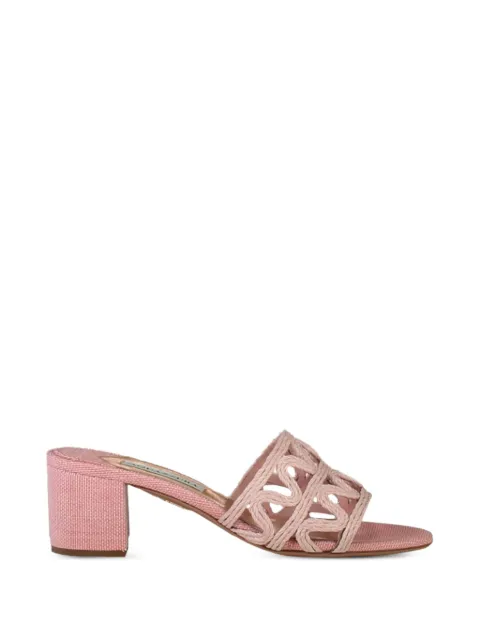 Aquazzura Manaus braided mules Pink MNUMIDM0WVR93B