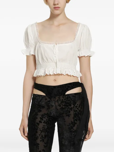 DAISY lace-trimmed blouse White CELESTIALTOP