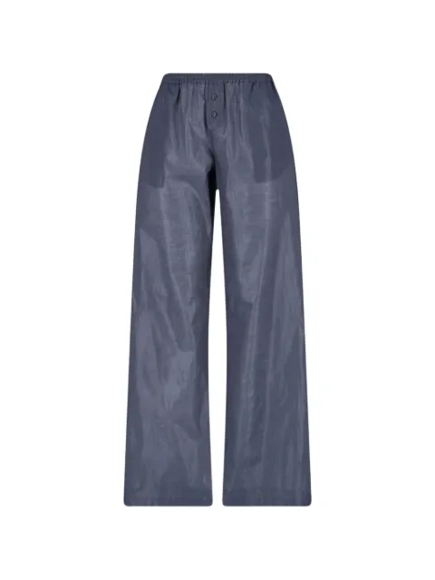 Paloma Wool elasticated-waist wide-leg trousers Blue WV1902