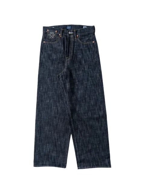 NBDN Denim Kanpai! embroidered wide-leg jeans Blue KANPAI
