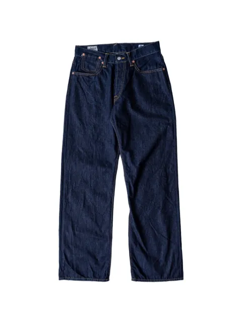 NBDN Denim ESTD 012 sashiko-patch straight-leg jeans Blue ESTD