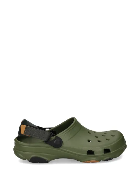 Crocs perforated touch-strap mules Green 206340
