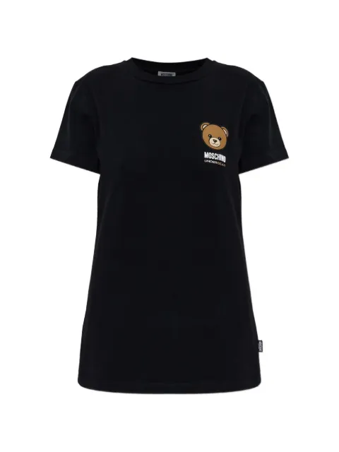 Moschino logo-print T-shirt Black A07014410