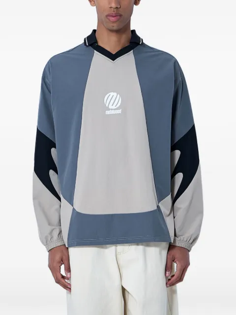 Metalwood Studio V-neck sweatshirt Blue 26SS0404