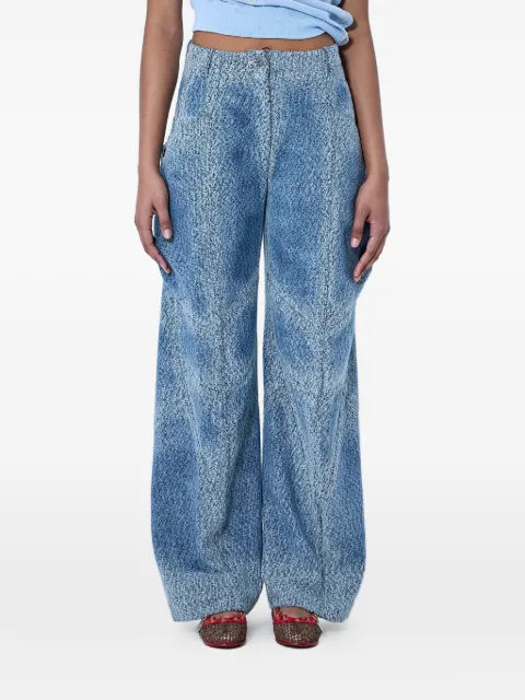 Kiko Kostadinov textured-finish trousers Blue KKWSS26T0820