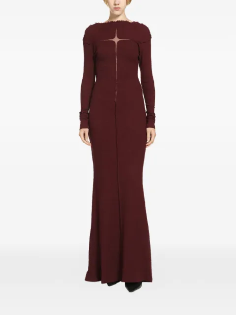 DAISY slubbed-rib maxi dress Red BODYBLOODDRESS