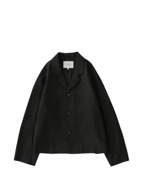 Studio Nicholson cotton single-breasted jacket Black LISMORESNW1794