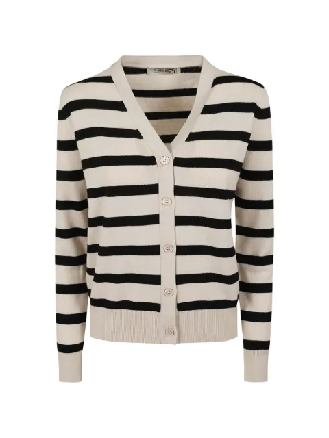 'S Max Mara striped V-neck cardigan Neutrals 2619341031600