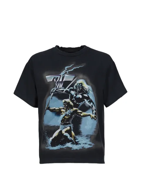 JUN/NAKAYAMA graphic-print T-shirt Black JNFW25001