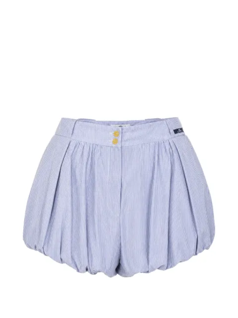 Elisabetta Franchi striped balloon shorts Blue SH00262E2