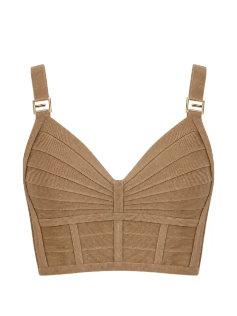Elisabetta Franchi logo-plaque panelled top Neutrals TK82D62E2