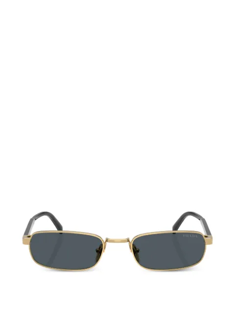 Prada Eyewear metal plaque rectangle-frame sunglasses Gold PRB54S5AK70B