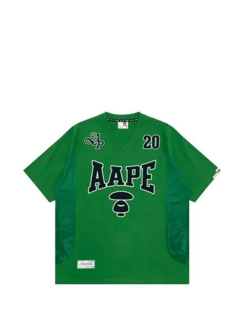 AAPE BY *A BATHING APE® Moonface varsity T-shirt Green ATE1656XXQ