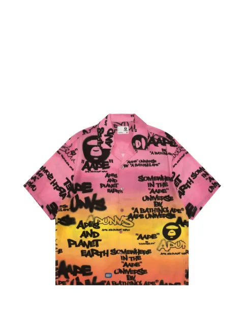AAPE BY *A BATHING APE® Aapeunvs graffiti-print shirt Pink ASR8574XXQ