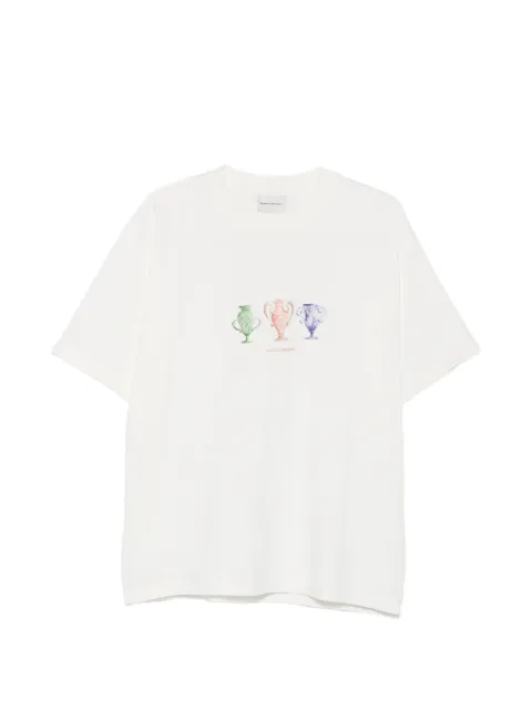 Drôle De Monsieur graphic-print cotton T-shirt Neutrals LTS336CO002