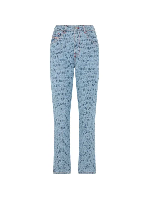 Diesel monogram-print straight-leg jeans Blue A0361309E37