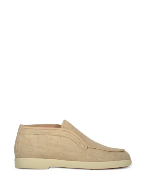 Santoni suede-trimmed wool boots Neutrals WUYA71813TISNYGE