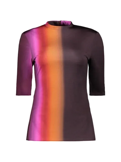 Ellery gradient-print elbow-sleeve top Purple 9PT332PR